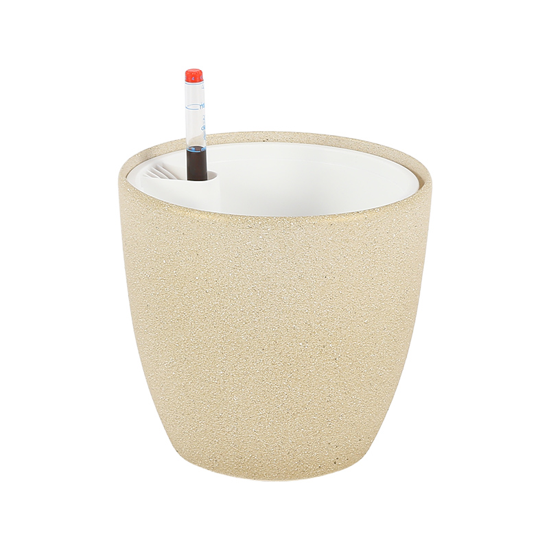 Model 1005ps european style desktop sand blast round Flower pot